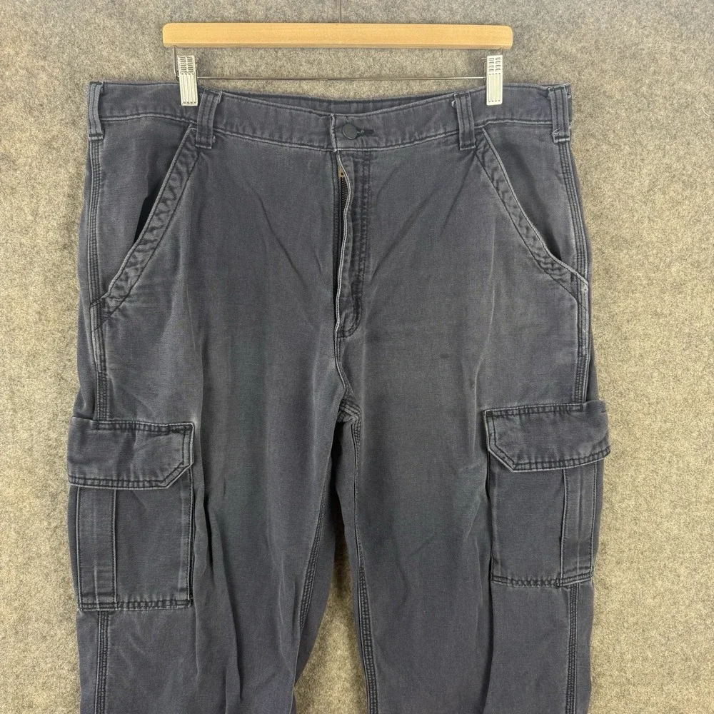 Carhartt FR Cargo Pants Mens 38x30 Navy Blue Flame Resistant Canvas CAT 2
